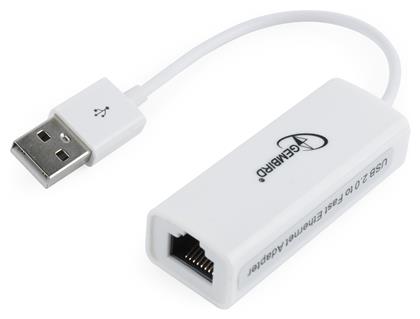 Gembird NIC-U2-02 USB Αντάπτορας Δικτύου για Ενσύρματη σύνδεση Ethernet