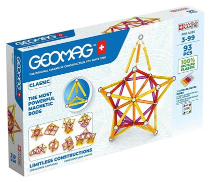 Geomag Μαγνητικό Παιχνίδι Κατασκευών Classic 93pcs για Παιδιά 3+ Ετών από το Moustakas Toys