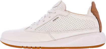 Geox D Aerantis Δερμάτινα Ανατομικά Sneakers σε Λευκό Χρώμα