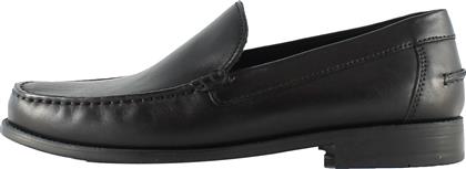 Geox New Damon A Δερμάτινα Ανδρικά Loafers σε Μαύρο Χρώμα