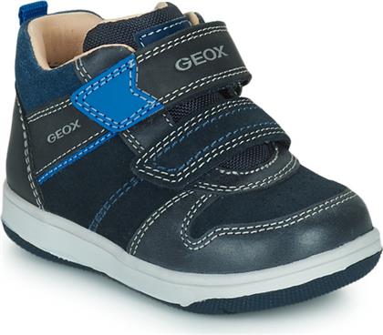 Geox Παιδικά Sneakers High Ανατομικά με Σκρατς για Αγόρι Μπλε