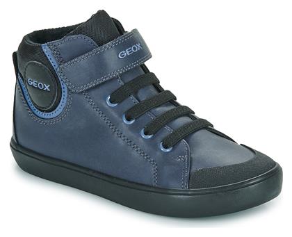 Geox Παιδικά Sneakers High Ανατομικά με Σκρατς Navy Μπλε από το Spartoo