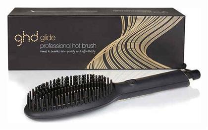 GHD Ηλεκτρική Βούρτσα Glide Κεραμική για Ίσιωμα 50W Μαύρη