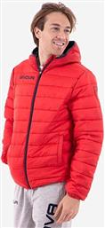 Givova Jacket Olanda Ανδρικό Μπουφάν Puffer για Χειμώνα Κόκκινο από το MybrandShoes
