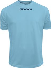 Givova MAC01-0005 Αθλητικό Ανδρικό T-shirt Μπλε με Λογότυπο από το MybrandShoes