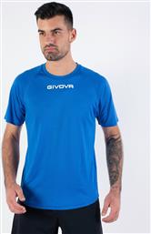 Givova One Ανδρικό Αθλητικό T-shirt Κοντομάνικο Μπλε από το MybrandShoes