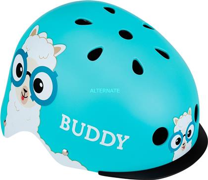 Globber Κράνος για Παιδικό Πατίνι Elite Lights XS/S (48-53 cm) Sky Blue Llama Buddy από το Moustakas Toys