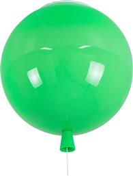 GloboStar Balloon Μονόφωτο Παιδικό Φωτιστικό Κρεμαστό από Πλαστικό με Υποδοχή E27 Πράσινο 30x33cm