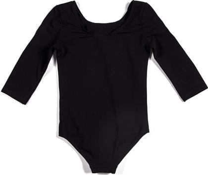 GO DANCE GIRLS LEOTARDS 3/4 SLEEVE 9991-BLK Μαύρο