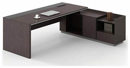 Γωνιακό Επαγγελματικό Γραφείο Rosewood Ξύλινο 180x170x76εκ.