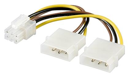 Goobay 4 Pin Molex male - 6 Pin PCIE male Cable 0.15m (51360)