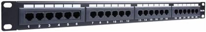 Goobay Patch Panel για Rack 1U 19'' 24 Θυρών cat5e Μαύρο από το Public