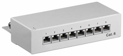 Goobay Patch Panel για Rack 1U 8 Θυρών cat6 Γκρι