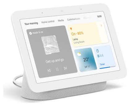 Google Nest Hub (2nd Gen) Chalk Συμβατό με Google Home