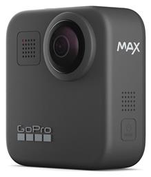 GoPro Max Action Camera 5K Λήψης 360° με WiFi Μαύρη με Οθόνη 2''