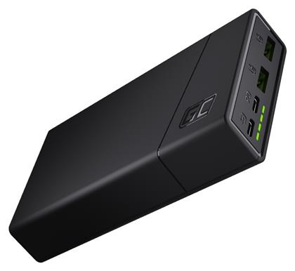 Green Cell PowerPlay20 20000mAh 18W με 2 Θύρες USB-A και Θύρα USB-C Quick Charge 3.0 Μαύρο από το Uniqueshop