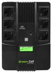 Green Cell UPS Line-Interactive 800VA 480W με 6 Schuko Πρίζες από το Public