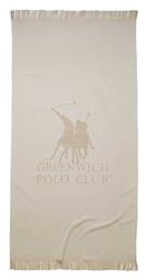 Greenwich Polo Club 3780 Πετσέτα Θαλάσσης με Κρόσσια Μπεζ 170x80εκ. από το Katoikein