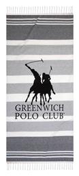 Greenwich Polo Club Πετσέτα Θαλάσσης Παρεό με Κρόσσια Γκρι 170x80εκ. από το Katoikein