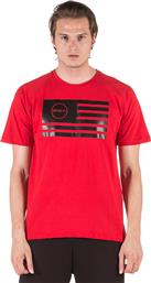 GSA Superlogo 1719036 Αθλητικό Ανδρικό T-shirt Flag Red Με Στάμπα από το Outletcenter