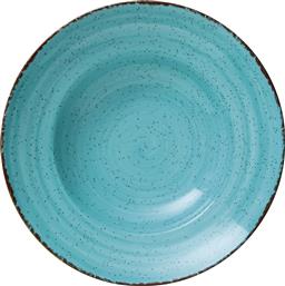 GTSA Πιάτο Βαθύ Πορσελάνης Tiffany Γαλάζιο Στρογγυλό Ø27cm 6τμχ