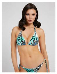 Guess Bikini Τριγωνάκι Animal Print Τιρκουάζ