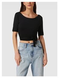 Guess Γυναικείο Crop Top Κοντομάνικο Καλοκαιρινό Μαύρο από το Modivo