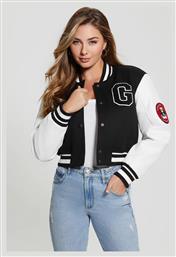 Guess Κοντό Γυναικείο Bomber Jacket Black