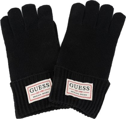 Guess Μαύρα Ανδρικά Πλεκτά Γάντια από το Modivo