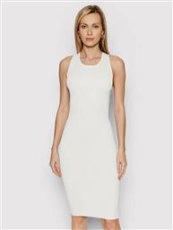 Guess Midi Καλοκαιρινό Αμάνικο Φόρεμα Λευκό από το Plus4u