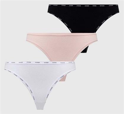 Guess Βαμβακερά Γυναικεία Brazil 3Pack White-black-pink