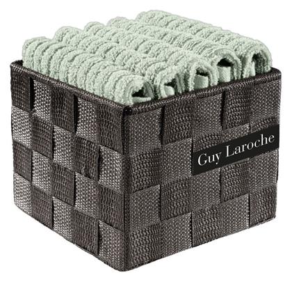 Guy Laroche Σετ Πετσέτες 5τμχ Be My Guest 30x30εκ. Anthracite