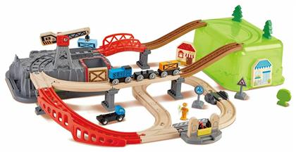 Hape Railway Construction Kit Σετ με Τρενάκι από Ξύλο για 3+ Ετών από το Moustakas Toys