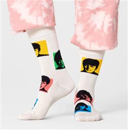 Happy Socks Beatles Silhouettes Ανδρικές Κάλτσες με Σχέδια Μπεζ από το Clodist