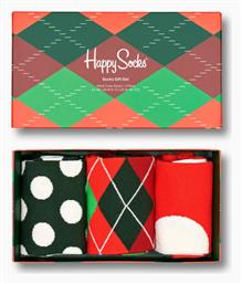 Happy Socks Holiday Classics Gift Set Unisex Κάλτσες με Σχέδια Πολύχρωμες 3 Pack