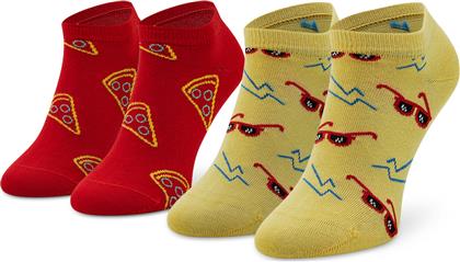 Happy Socks Pizza Slice Unisex Κάλτσες με Σχέδια Πολύχρωμες 2Pack από το Plus4u