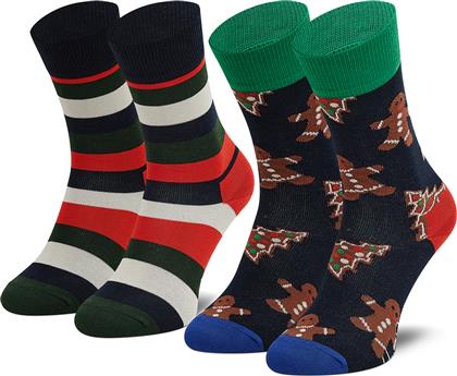 Happy Socks Unisex Χριστουγεννιάτικες Κάλτσες Πολύχρωμες 2Pack από το Clodist