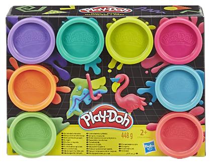 Hasbro Play-Doh 8 Πλαστοζυμαράκια Πλαστελίνης για 2+ Ετών Neon από το BlablaToys