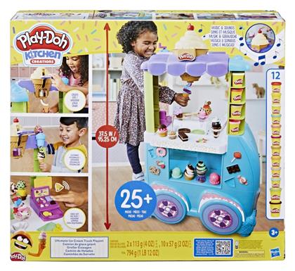 Hasbro Play-Doh Πλαστελίνη - Παιχνίδι Ice Cream Truck για 3+ Ετών, 12τμχ από το Moustakas Toys