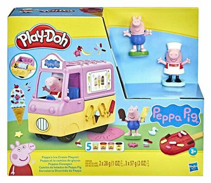 Hasbro Play-Doh Πλαστελίνη - Παιχνίδι Peppa's Ice Cream Playset για 3+ Ετών, 5τμχ από το Designdrops