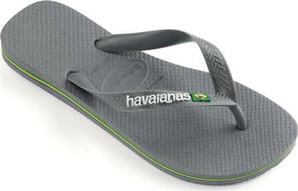 Havaianas Brasil Logo Flip Flops σε Γκρι Χρώμα από το SerafinoShoes