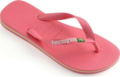 Havaianas Brasil Logo Σαγιονάρες σε Ροζ Χρώμα από το Zakcret Sports