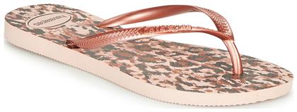 Havaianas Slim Animals Σαγιονάρες σε Ροζ Χρώμα