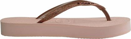 Havaianas Slim Flatform Glitter Σαγιονάρες σε Ροζ Χρώμα από το Cosmossport