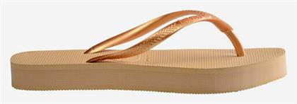 Havaianas Slim Flatform Σαγιονάρες σε Χρυσό Χρώμα από το Tsakiris Mallas