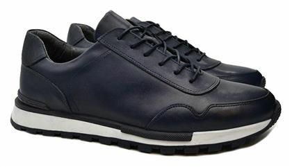 Hawkins Δερμάτινα Ανδρικά Casual Παπούτσια Μπλε από το CasualShoes