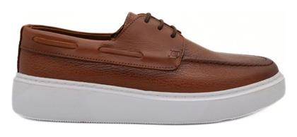 Hawkins Premium Ανδρικά Boat Shoes σε Καφέ Χρώμα από το CasualShoes