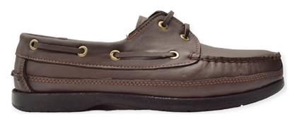 Hawkins Premium Δερμάτινα Ανδρικά Boat Shoes σε Καφέ Χρώμα από το CasualShoes