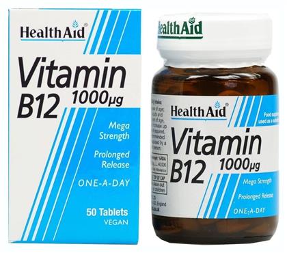 Health Aid B12 50 Tabs Βιταμίνη 1000mcg 50 ταμπλέτες