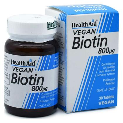 Health Aid Biotin 800mg 30 ταμπλέτες από το Pharm24